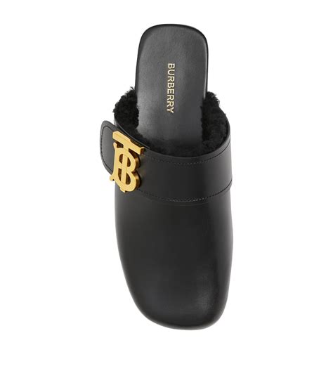 burberry leather slippers